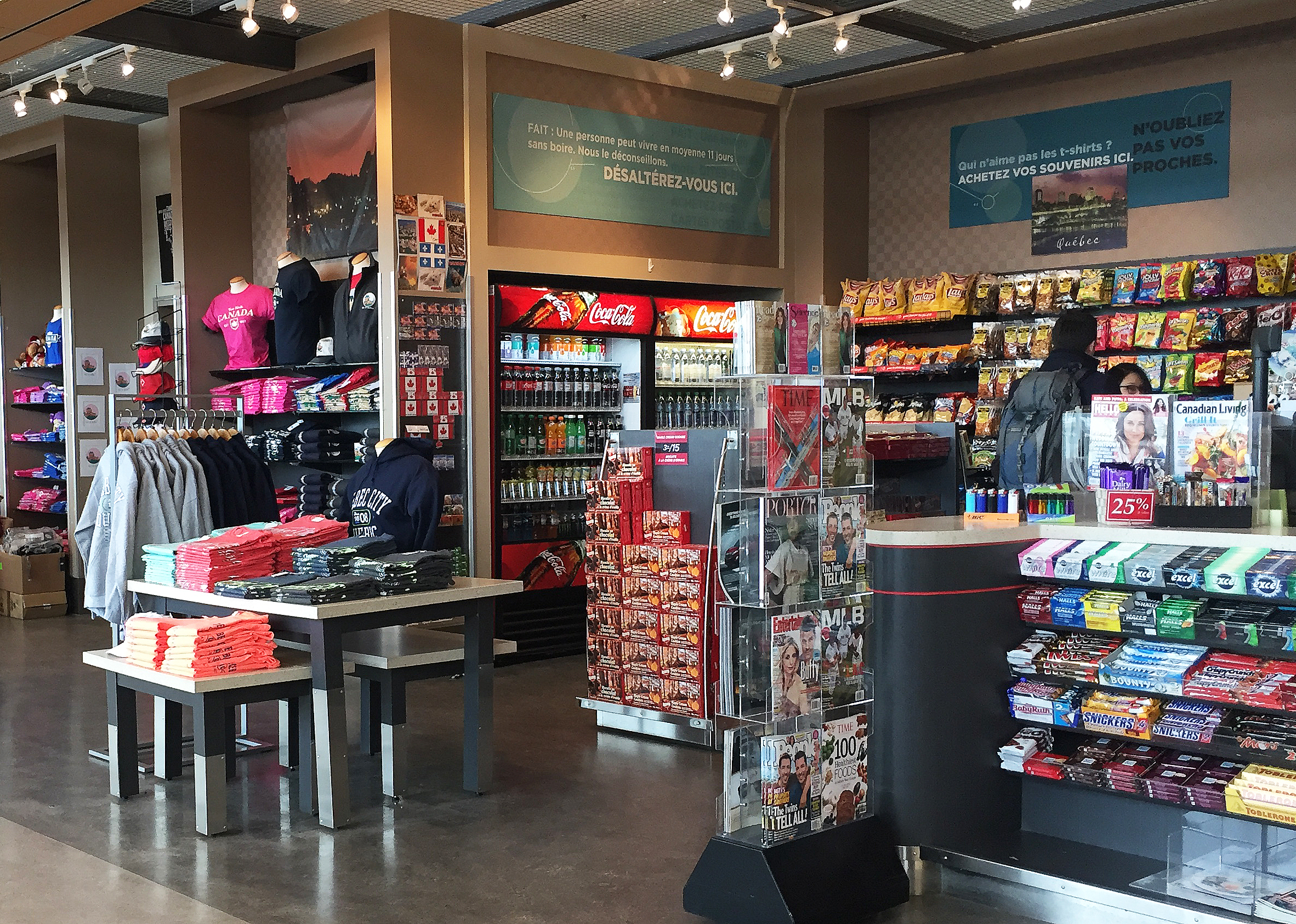 Boutiques et restaurants de l'Aéroport international Jean-Lesage de Québec (YQB)