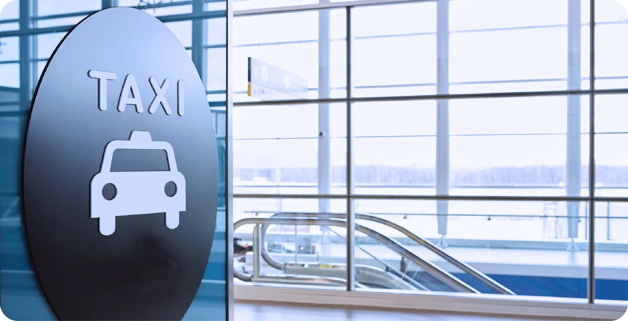 Signalétique Taxis dans l'aérogare