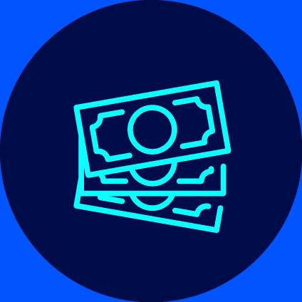 Pictogramme de billets de banque