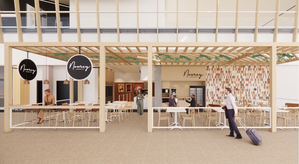 Nourcy café traiteur à l'Aéroport international Jean-Lesage de Québec