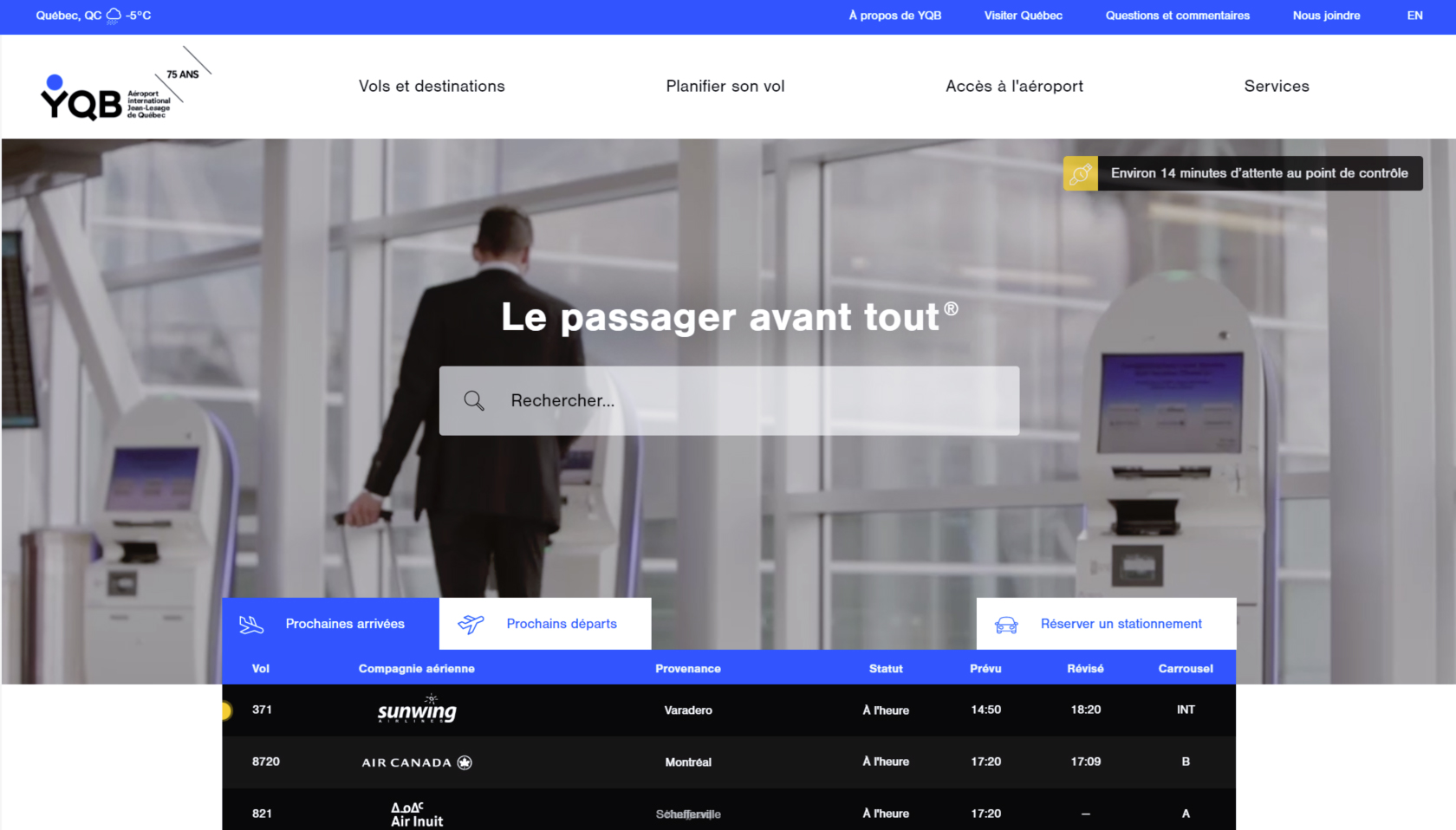Nouveau site Web YQB 2016